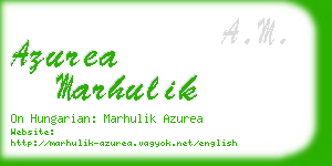 azurea marhulik business card